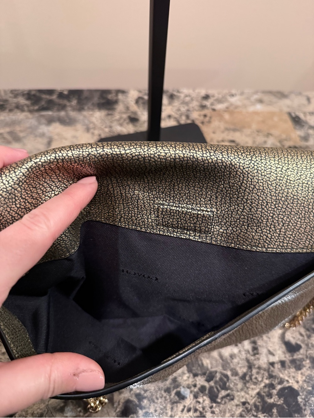 Coach Swagger Metallic Double Turnlock Shoulder Bag / Clutch - Picture 12 of 16